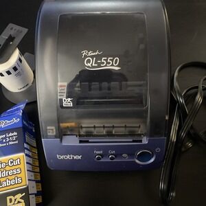 Brother QL-550 P-Touch Label Printer with 4 Rolls Of  Labels, Tested